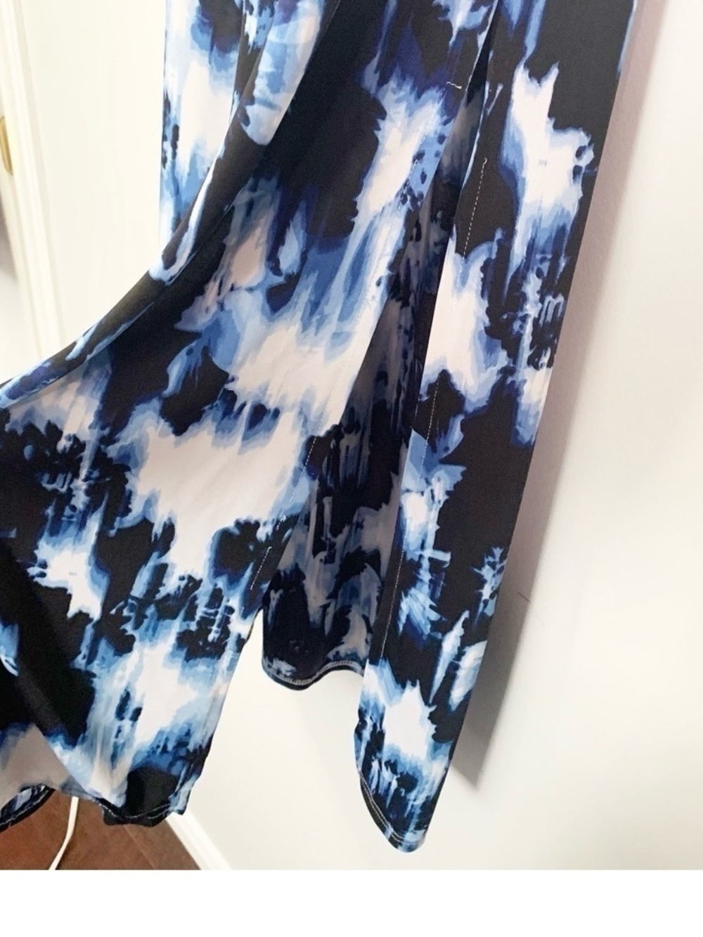 Le Chateau Abstract Tie Dye Strapless Ruched Maxi Dress Coverup XS - Picture 9 of 9